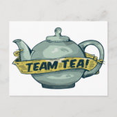 Teamtheepot voor theeliefhebbers briefkaart (Voorkant)