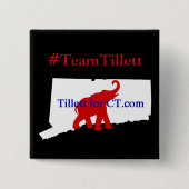 #TeamTillett Logo CT vierkante Button (Voorkant)