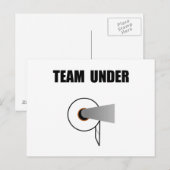 Teamtoiletpapier onder briefkaart (Voorkant / Achterkant)