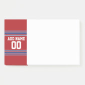 Teamtrui met aangepaste naam en nummer post-it® notes (Voorkant)