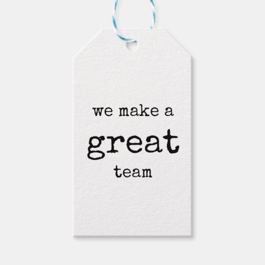Teamwaardering, cadeau-Label, geweldig team Cadeaulabel (Voorkant)