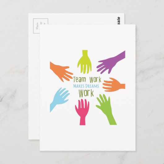 Teamwerk Briefkaart (Voorkant / Achterkant)