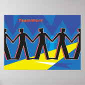 Teamwerk Eenheid Mensen Die Elkaars Hand Vasthoude Poster (Voorkant)
