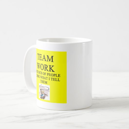 teamwerk grap koffiemok (Voorkant links)