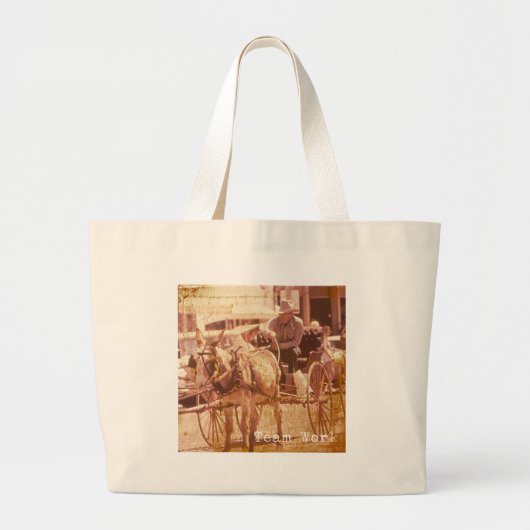Teamwerk Grote Tote Bag (Voorkant)