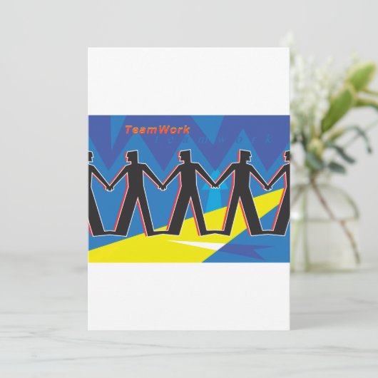 Teamwerk Kaart (Staand voorkant)