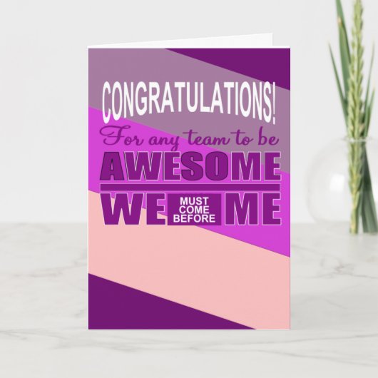 Teamwerk Kaart (Voorkant)