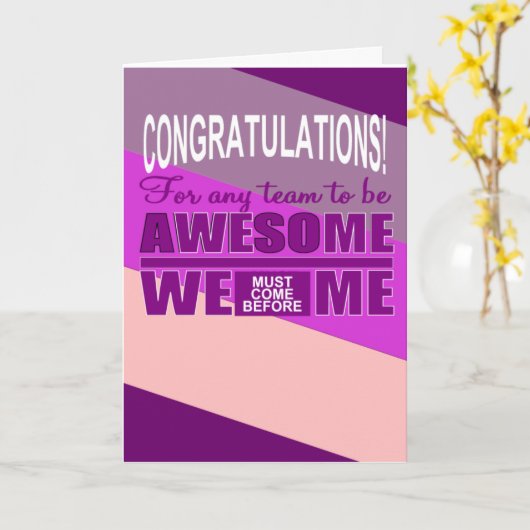 Teamwerk Kaart (Gele Bloem)