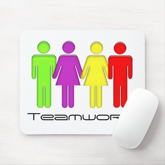 Teamwerk komt samen muismat (Met muis)