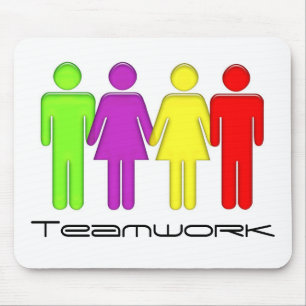 Teamwerk komt samen muismat