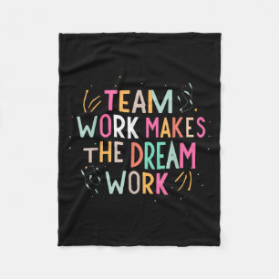 Teamwerk laat de droom werkelijkheid worden, Motiv Fleece Deken