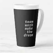 Teamwerk maakt het droom Collectie Latte Mok (Rechterhoek)