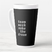 Teamwerk maakt het droom Collectie Latte Mok (Linkerhoek)