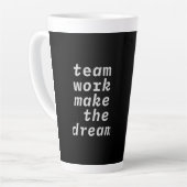 Teamwerk maakt het droom Collectie Latte Mok (Linkerhoek)