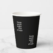 Teamwerk maakt het droom Collectie Papieren Bekers (Voorkant)