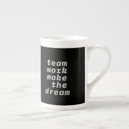 Teamwerk maakt het droom Collectie Porselein Kop