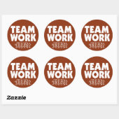 Teamwerk motivatie ronde sticker (Vel)