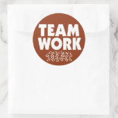 Teamwerk motivatie ronde sticker (Tas)