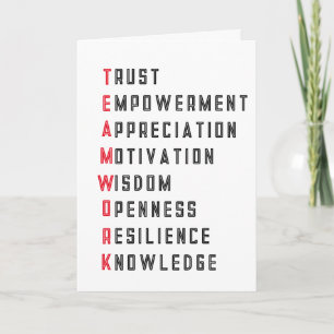 Teamwerk Positieve Woorden Waarderingskaart Samenw Kaart