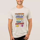 Teamwerk Tri-Blend Shirt (Voorkant)