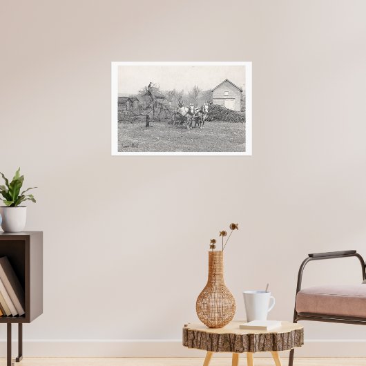 Teamwerk Vintage Kunstposter Poster (Woonkamer 3)