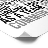 Teamwerkcoöperatie van de gecombineerde inspanning poster (Hoek)
