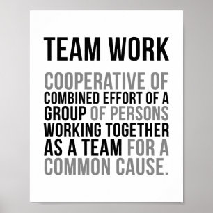 Teamwerkcoöperatie van de gecombineerde inspanning poster