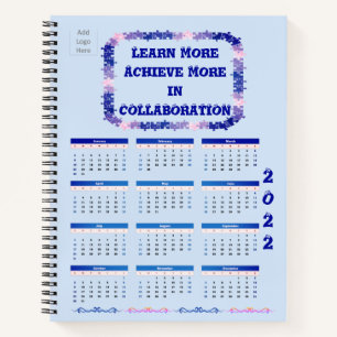 Teamwork 2022 Blue and Pink Spiral Notitieboek