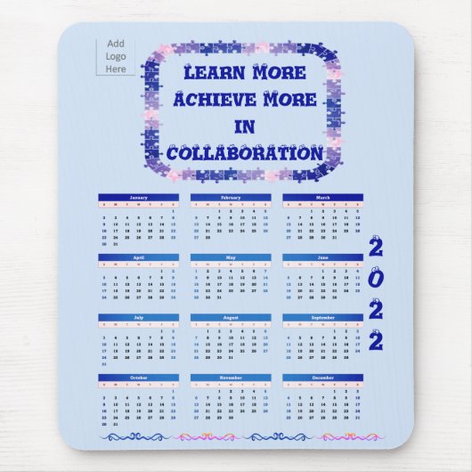 Teamwork 2022 Blue Muismat (Voorkant)