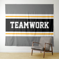 TEAMWORK Athletic Grey Zwart Wit Racing Stripes