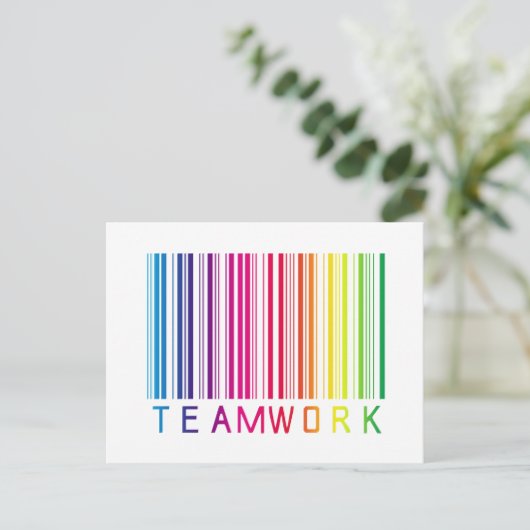 Teamwork Barcode 02 Briefkaart (Staand voorkant)