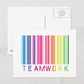 Teamwork Barcode 02 Briefkaart (Voorkant / Achterkant)