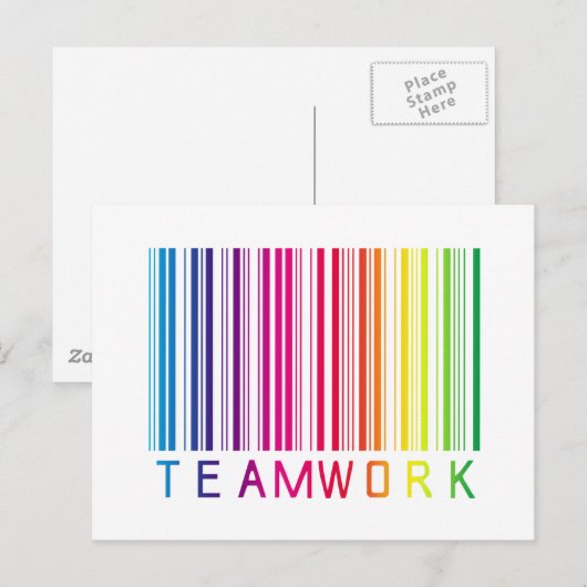 Teamwork Barcode 02 Briefkaart (Voorkant / Achterkant)