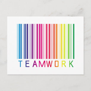 Teamwork Barcode 02 Briefkaart