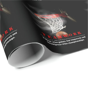 Teamwork Basketbal Motiverend Inspirerend Cadeaupapier