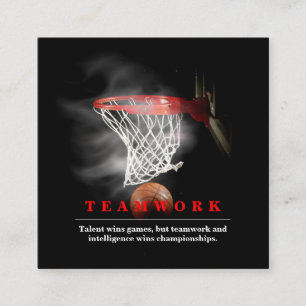 Teamwork Basketbal Motiverend Inspirerend Informatiekaartje