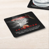 Teamwork Basketbal Motiverend Inspirerend Kartonnen Onderzetters (Schuin)