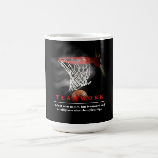 Teamwork Basketbal Motiverend Inspirerend Koffiemok (Center)