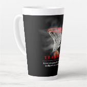Teamwork Basketbal Motiverend Inspirerend Latte Mok (Linkerhoek)