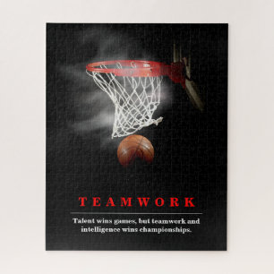 Teamwork Basketbal Motiverend Inspirerend Legpuzzel