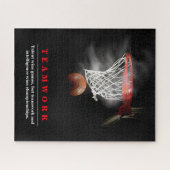 Teamwork Basketbal Motiverend Inspirerend Legpuzzel (Horizontaal)