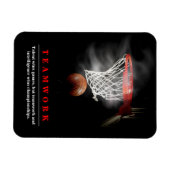 Teamwork Basketbal Motiverend Inspirerend Magneet (Horizontaal)
