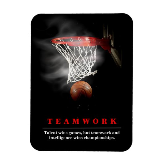 Teamwork Basketbal Motiverend Inspirerend Magneet (Verticaal)
