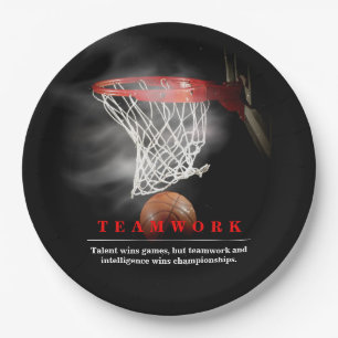 Teamwork Basketbal Motiverend Inspirerend Papieren Bordje