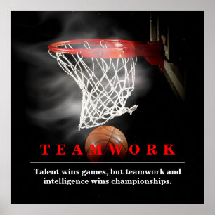 Teamwork Basketbal Motiverend Inspirerend Poster