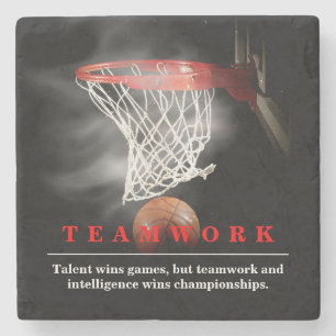 Teamwork Basketbal Motiverend Inspirerend Stenen Onderzetter