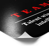 Teamwork Basketball Motivational Inspirational Foto Afdruk (Hoek)