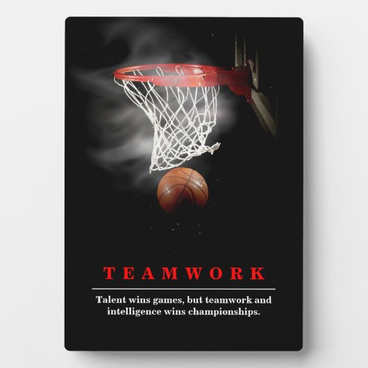 Teamwork Basketball Motivational Inspirational Fotoplaat (voorkant)