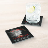 Teamwork Basketball Motivational Inspirational Glazen Onderzetter (Schuin)