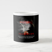 Teamwork Basketball Motivational Inspirational Grote Koffiekop (Voorkant)